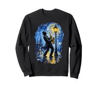 Swirling Sky Saxophone Jazz Aesthetic Meme Design Sweatshirt