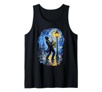 Swirling Sky Saxophone Jazz Aesthetic Meme Design Tank Top