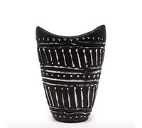 Swirls Shaped Vase - Chocolate