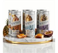 SWISH - 0.0% Alcohol-Free Mocktails - Variety Pack - 3 Flavours: Pina Colada Spritz, Martini Spritz (Naughty Passion) Breakfast Fizz (Marmalade on Toast - 6 x 250ml
