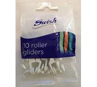 Swish 2 x Supreme Extra Glide Curtain Track Roller Gliders, White, 10 Pack