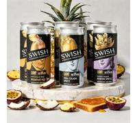 SWISH - Alcoholic Cocktails - Variety Pack - 3 Flavours: Pina Colada Spritz, Martini Spritz (Naughty Passion), Breakfast Fizz (Marmalade On Toast) - 6 x 250ml (5% Alcohol)