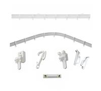 Swish Aluglyde Aluminium track complete with fittings, White (200cm Wide)