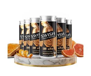 SWISH Breakfast Fizz Marmalade on Toast, Ready to Drink Cocktail, 5% ABV - 6 x 250ml Cans