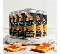 SWISH Cocktails - Marmalade On Toast Breakfast Fizz - Premium Crafted Cocktail Cans, Pre-Mixed & Ready To Drink, Natural Ingredients, Full Flavour, Bar Quality, Refresh Your Day - 6 x 250ML 5% ABV