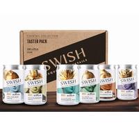 SWISH Cocktails Taster Pack Non-Alcoholic Mocktails, Pre-Mixed Ready To Drink - Pina Colada Spritz, Key Lime Pie Mojito Fizz, Martini Spritz, Margarita Fizz, Dolce & Banana - 6 x 150ml Cocktail Cans
