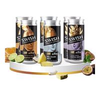 SWISH Cocktails Variety Pack - Pina Colada Spritz, Martini Spritz (Naughty Passion), Breakfast Fizz (Marmalade On Toast), 5% ABV - 6 x 250ml Cans
