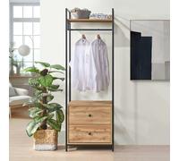 Swish Furniture Alva Open Wardrobe with 2 Drawers - Oak