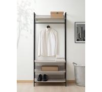 Swish Furniture Alva Open Wardrobe with 4 Shelves - Grey Oak