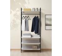 Swish Furniture Alva Open Wardrobe with 4 Shelves - White Oak