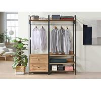 Swish Furniture Alva Open Wardrobes with Drawers & Shelves - Oak