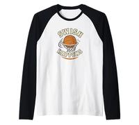 Swish Happens Funny Basketball Pun Vintage Design Raglan Baseball Tee