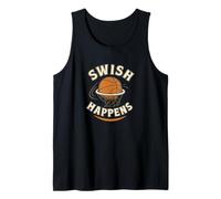 Swish Happens Funny Basketball Pun Vintage Design Tank Top
