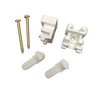 SWISH Lever Lock Curtain Track Brackets - White Ceiling or Wall Mount Rail Supports with Screws (Pack of 5)