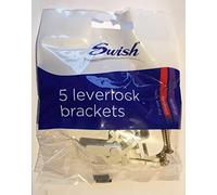 Swish Sologlyde Leverlock Bracket, White, 5 Pack
