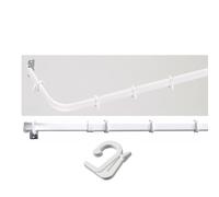 Swish Ultra Metal Extendable Valance Curtain Track Set, White, 250-400 cm