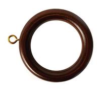 Swish Wooden Curtain Pole Rings Pack of 6 Cherry Effect 35mm