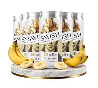 SWISH Zero Dolce & Banana Old Fashioned Fizz - Alcohol-Free Sparkling Cocktail, Bourbon-Inspired Mocktail with Banana & Oak Notes, Zero Proof Drink, Vegan, Premium Non-Alcoholic Cocktail - 6 x 250ml