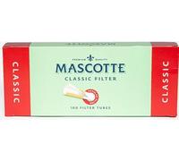 Swiss+ 100 x Mascotte CLASSIC Cigarette Filter Tubes - Premium King Size Make Your Own Cigarettes with Filters - Tobacco Rolling Papers Included (100 x MASCOTTE CLASSIC FILTER TUBES), White