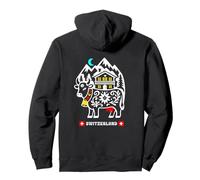 Swiss Alpine Cow Lover Switzerland Travel Pullover Hoodie