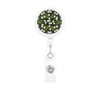 Swiss Alpine Edelweiss Floral, Retractable Badge Holder,Badge Reels Holder with ID Clip Alligator Clip