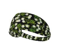 Swiss Alpine Edelweiss Floral,Sports Sweatband for Unisex Multi Headband Elastic Exercise Hairband