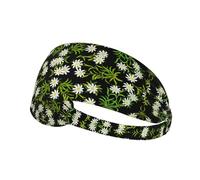 Swiss Alpine Edelweiss Floral,Sports Sweatband for Unisex Multi Headband Elastic Exercise Hairband