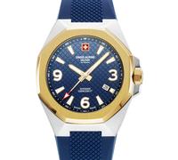 Swiss Alpine Military 7005.1845 Typhoon Mens 42mm Quartz Blue Silver, Gold 10...