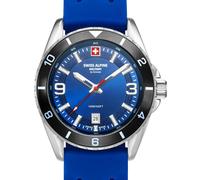 Swiss Alpine Military 7034.1836 Mens Watch Sierra silver blue 42mm 10ATM