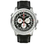 Swiss Alpine Military Men's Watch Chronograph Analog Quartz 7078.9537SAM Leather