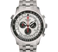 Swiss Alpine Military Men's Watch, Analogue Quartz 7078.9 Stainless Steel, Steel/Steel/Si-sw - 9132SAM