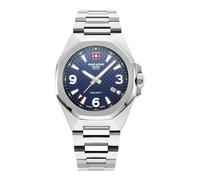 swiss alpine military Men's Watch Analogue Quartz 7005.1 Stainless Steel, Steel/Steel/Blue - 1135sam, Bracelet