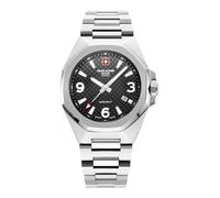 swiss alpine military Men's Watch Analogue Quartz 7005.1 Stainless Steel, Steel/Steel/Black - 1137sam, Bracelet