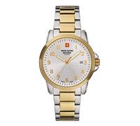 Swiss Alpine Military Men's Watch Analogue Quartz 7011.1 Stainless Steel, Bic-gold/Bi-gold/Silver - 1142sam, Bracelet