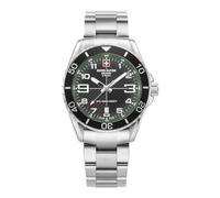 Swiss Alpine Military Men's Watch Analogue Quartz 7029.1134SAM Stainless Steel, Steel/Steel/Sw-Green - 1134sam, Bracelet