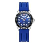 swiss alpine military Men's Watch Analogue Quartz 7034.1 Silicone, Steel/Blue/Blue/Black - 1836sam, Strap.