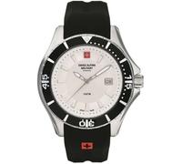 swiss alpine military Men's Watch Analogue Quartz 7040 Silicone, Bi-Pink/Black/Silver - 1852sam, Strap.