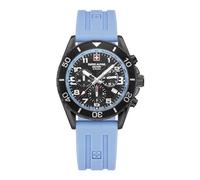 swiss alpine military Men's Watch Chronograph Analogue Quartz 7029.9 Silicone, Sw/Silicone/Sw-Light Blue - 9871sam, Strap.