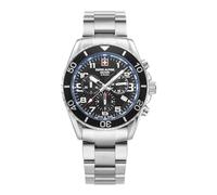 swiss alpine military Men's Watch Chronograph Analogue Quartz 7029.9 Stainless Steel, Steel/Steel/Sw-Blue - 9135sam, Classic