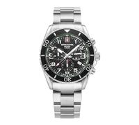 swiss alpine military Men's Watch Chronograph Analogue Quartz 7029.9 Stainless Steel, Steel/steel/sw-green - 9134sam, Bracelet
