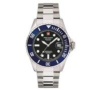Swiss Alpine Military Men's Watch, Master-Dive, Analogue, Quartz, 7053.1 Stainless Steel, Steel/Blue/Black - 1136SAM