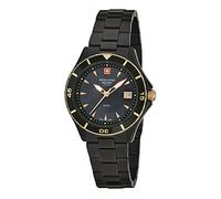 swiss alpine military Women's Stainless Steel Analogue Quartz Watch 7740.1, Black/Black/Pearlescent - 1184sam, Dress