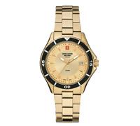Swiss Alpine Military Women's Watch Analogue Quartz 7740.1 Stainless Steel, Gold/Gold/Gold - 1111sam, Bracelet