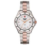Swiss Alpine Military Women's Watch Analogue Quartz 7740.1 Stainless Steel, Bic-pink/Bi-pink/pearl-1153sam, Bracelet