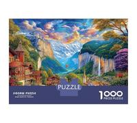 Swiss Alps Puzzle 1000 Pcs Impossible Jigsaw Puzzle, Challenge Puzzle for Adults & for Age 14 And Up 52x38cm/1000pcs