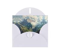 Swiss Alps White Patterns greeting card 6x4 inches with envelope, covering birthdays, weddings and other occasions