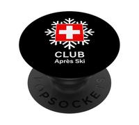 Swiss Après Ski Club Snowflake Design PopSockets Adhesive PopGrip