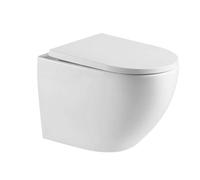 Swiss Aqua Technologies Rimless Tornado Quiet Wall-Hung Toilet With Invisible Fixings, Soft-Close Seat (Sat67010Rtorp)