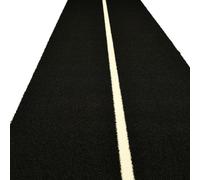 Swiss Barbell Gym Tracks, Black with white stripes / 2m x 10m / Middle Line Only