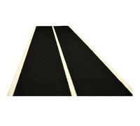Swiss Barbell Gym Tracks, Black with white stripes / 2m x 15m / 3 Lines (Middle + Outside)
